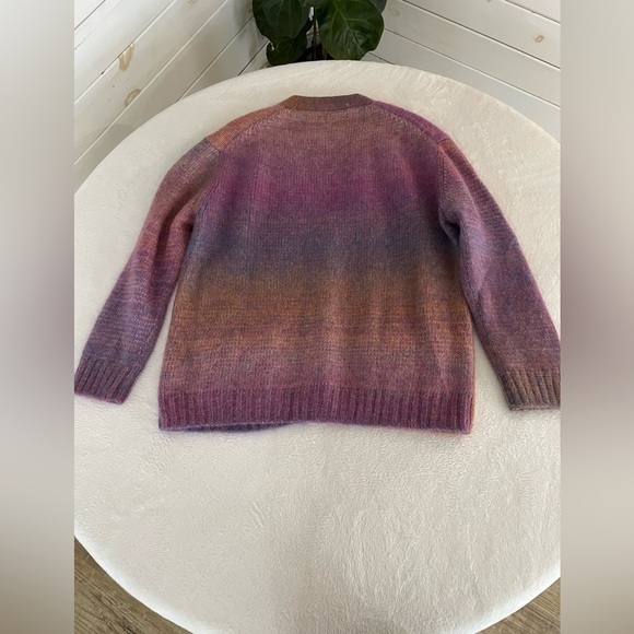 Re/Done 90s Size M Oversized Cardigan Space Dye, Blue/Pink, Retro Sweater - Picture 9 of 17